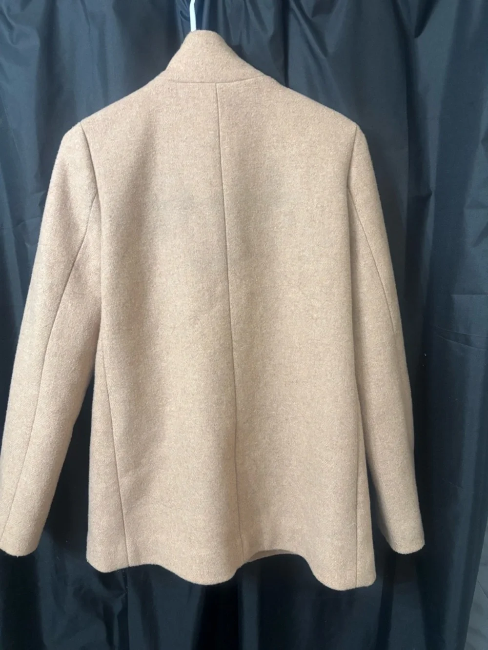 J. Crew Women's Tan Stand-Collar Wool Peacoat - Picture 4 of 4